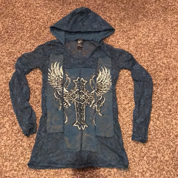 Women’s lace western shirt size medium - Picture 1 of 5